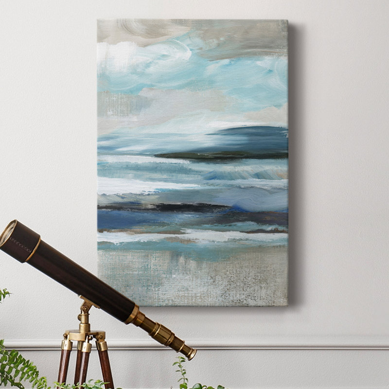 Distant Drama II - peinture sur toile tendue, H 36 po x l 24 po x P 1 po