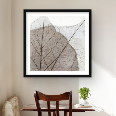 Translucent Dried Leaves Print | Brown Floral Home Decor
