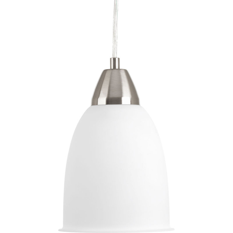 1 - Light Single Pendant, Brushed Nickel