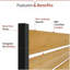 Clôture d'intimité en bois de cèdre 72 po x l 38,5 po (1 panneau), écran d'intimité extérieur, clôtures décoratives pour patio
