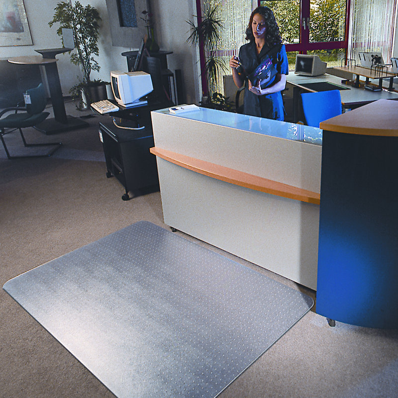 Tapis de chaise biseauté en polycarbonate Floortex, 48 po x 53 po, Non inclus