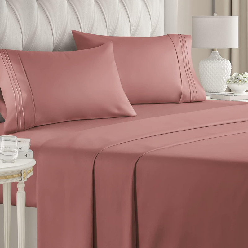 Premium Cooling, Soft & Wrinkle Free Sheet Set - Ultra Soft & Premium Hotel Luxury Bed Sheet Set, Clay
