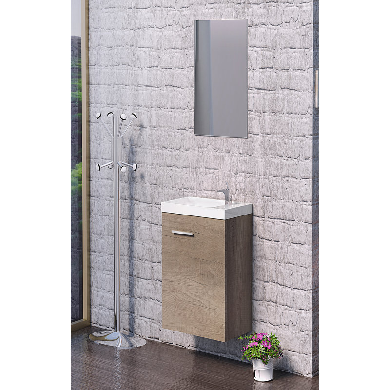 Agnes 4000mm Single Bathroom Vanity with Integrated Ceramic Basin, Light Oak