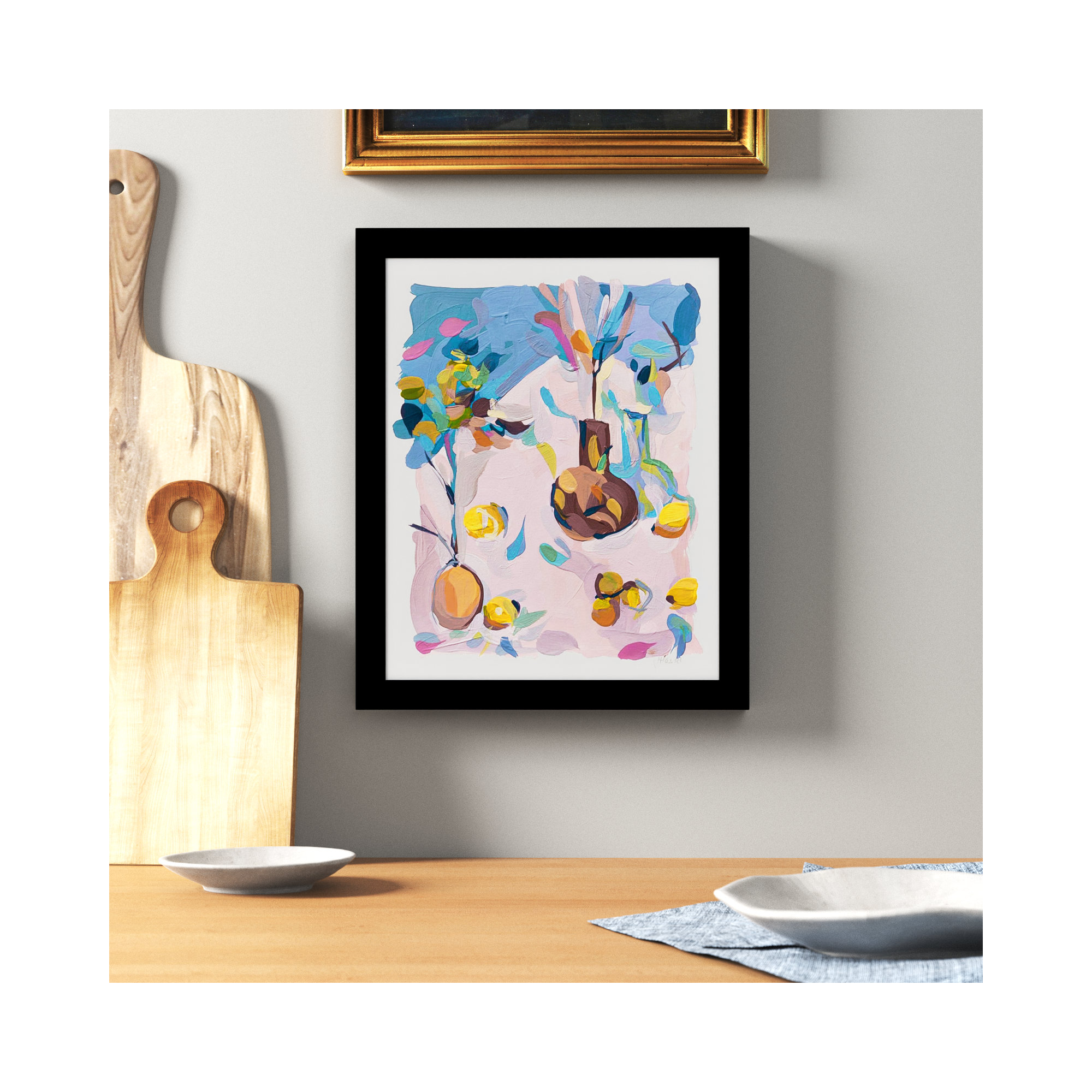 Still Life by Joanne Hastie, 11" W x 13" H, Black