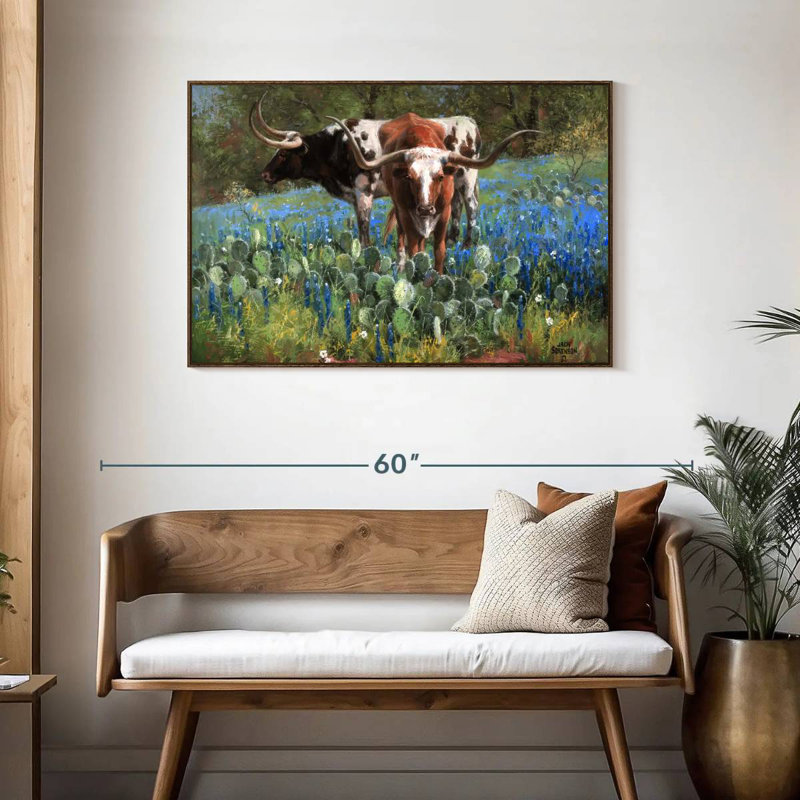 T pour le Texas, Cadre flottant noyer, 43 po x 29 po