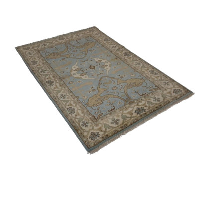 Isabelline Hand Made Casual All Over Indo Oushak Rug - 4'0'' X 5'11''