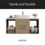 Meuble-lavabo mural moderne 38,2 po avec lavabo ovale en céramique et meuble flottant-1118272679