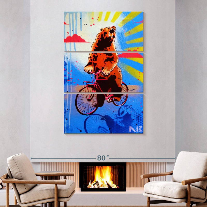 Senne Bear Back Ride, 74" H x 48" W
