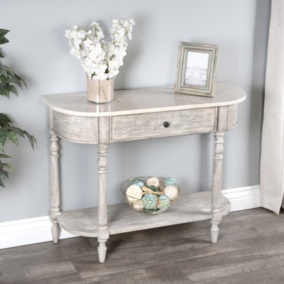 Console 40 po avec dessus en marbre Aberdale