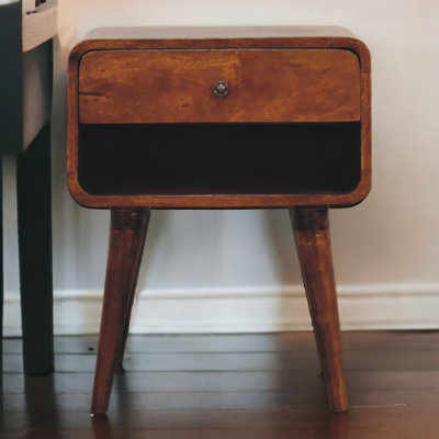 Holmestrand 45cm W Solid Wood Bedside Table