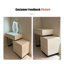 Coiffeuse avec miroir lumineux, 5 tiroirs, 1 chaise