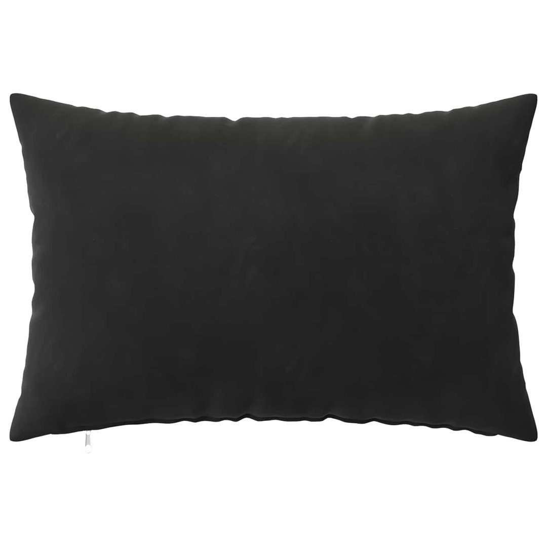 VIDAXL - Cushion Cover - 40 x 60 cm - Velvet - Black - Image 2