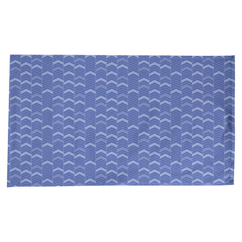 Nappe à chevrons à traits Stephenie, Bleu