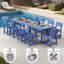 Ensemble de salle à manger de patio en PEHD pour 10 personnes avec table rectangulaire HikHDPE-558300897-562727768