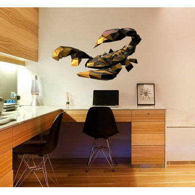 Décalcomanie murale Scorpion polygonal