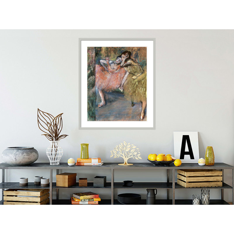 «Two Dancers By a Hearth» par Edgar Degas, impression giclée encadrée, H 40,01 po x l 33,5 po