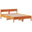 Vidaxl Bed Frame With Headboard Solid Wood Pine-120745399-120745406