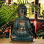  Statue de Bouddha méditant pour décoration de jardin avec lumières solaires extérieures