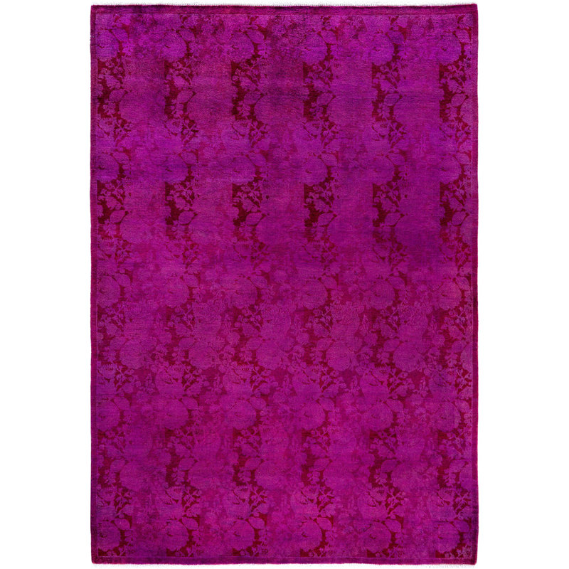 Overdyed One-of-a-Kind 4' 8" X 6' 9" Hand Knotted Area Rug