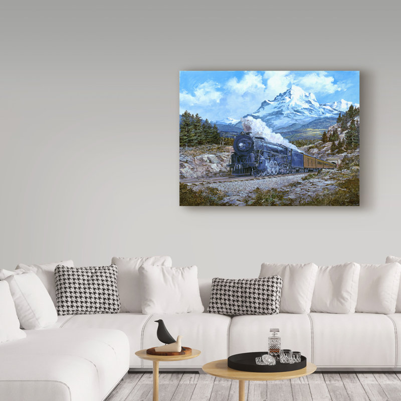 «Locomotive 4» par Dravon, reproduction d'art sur toile tendue, H 18 po x l 24 po x P 2 po