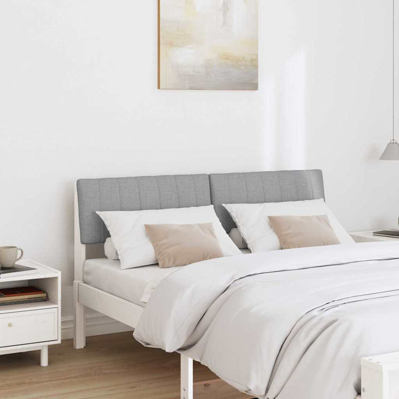 Solid Wood Headboard, EU Double - 135 x 200 cm, White, Light Grey