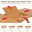 Ensemble repas d'extérieur pour 10 personnes avec table rectangulaire extensible-2128715589