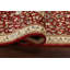 Tapis de couloir unique en laine noué à la main 2 pi 7 po x 16 pi 7 po nouvel âge en rouge / ivoire / gris