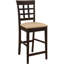 Tabourets à hauteur de comptoir beige et cappuccino (2) - Ajoute une lueur chaleureuse à votre salle à manger 2 avec une finition idéale pour les réceptions décontractées