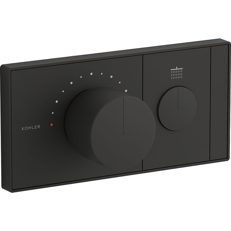 Anthem One-Outlet Thermostatic Valve Control Panel With Recessed Push-Button