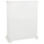 Commode de chambre à coucher à 5 tiroirs Mckinney, blanc rétro