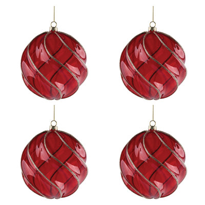 Glass Finial Ornament Set (Set of 4)