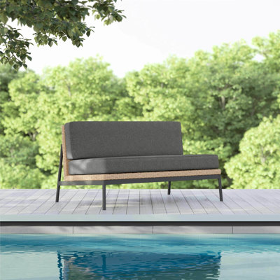 Terra 54.72" Wide Outdoor Wicker Reversible Loveseat with Cushions