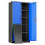 Armoire de rangement simple en acier avec serrure (H 72 po x l 32 po x P 16 po)-1210186921