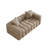 Boneless 66.5'' Upholstered Tufted Loveseat Square Arm Sofa-1244918733