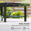 Outsunny Sun Lounger for Garden Texteline Seat Black