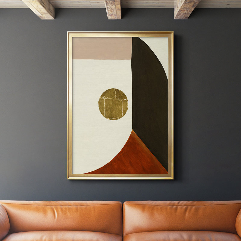 «High Notes III», reproduction encadrée de qualité supérieure, prête à être accrochée, Or, H 42,5 po x l 30,5 po x P 1 po