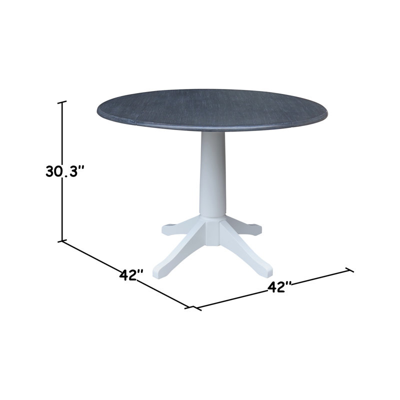 Table de salle à manger Sturges, Blanc / gris bruyère