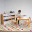 Organisateur de jouets pour enfants, 9 pièces et 3 pièces, table de jeu Journey en boîte, naturel