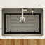 Évier de cuisine à simple cuve encastrable 33 po x 22 po avec grille inférieure et crépine Karran Quartz-61825446
