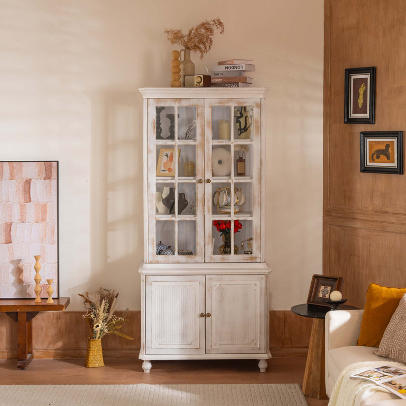 Vitrine 77,5 po H avec rangement