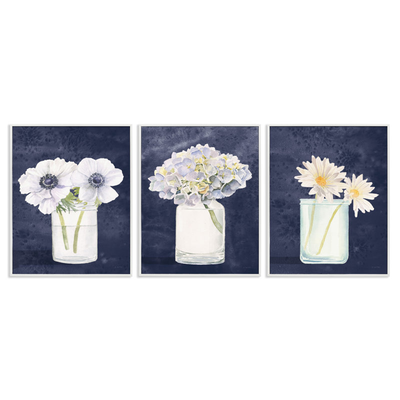Ensemble de 3 giclées par James Wiens, Giclée encadrée blanc bord de mer, H 14 po x l 11 po