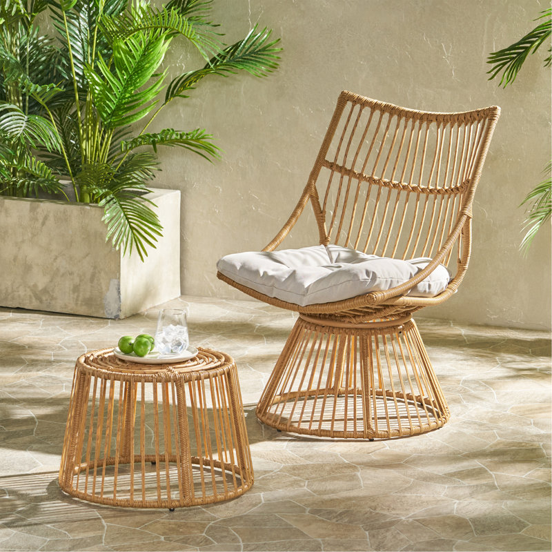 CHAISE ET TABLE D'APPOINT ELAINE