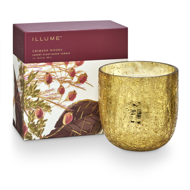 Grande bougie en verre Crimson Woods