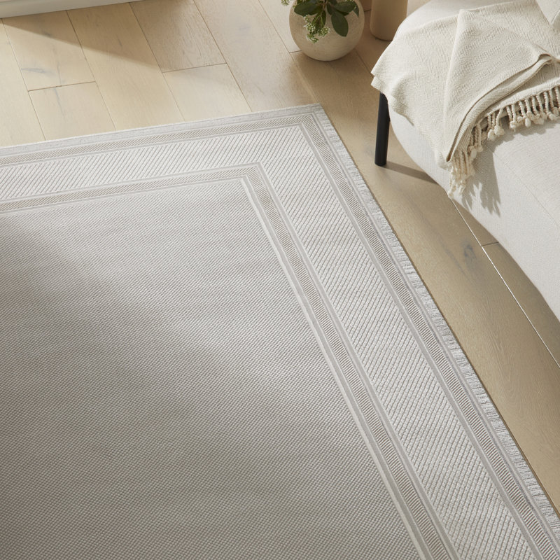 Abstract Grey Beige Area Rug, Rectangle 240 x 300 cm