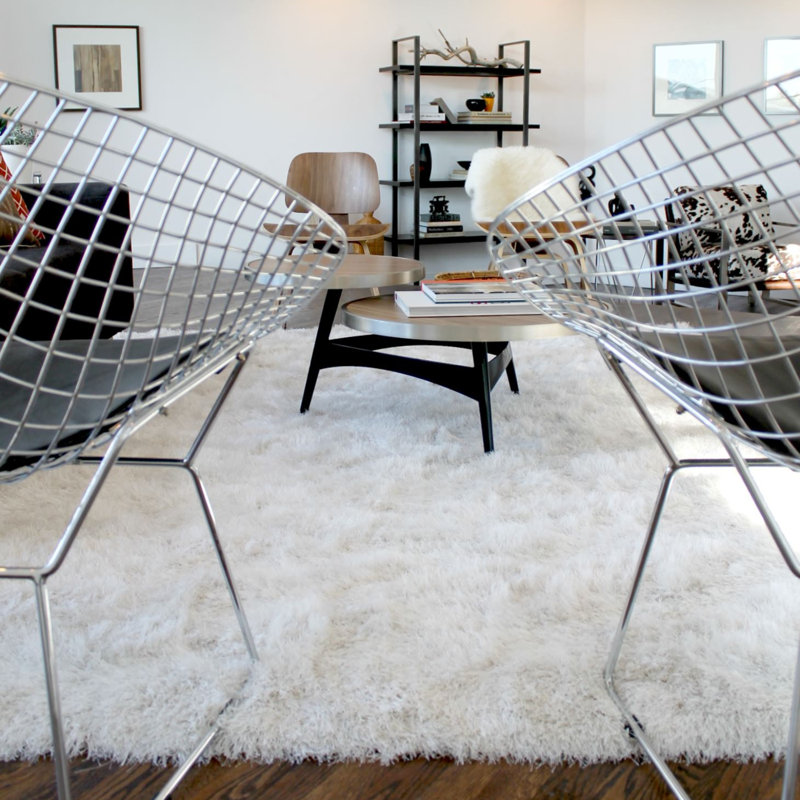 Chaise Diamond, Argent argent, Noir