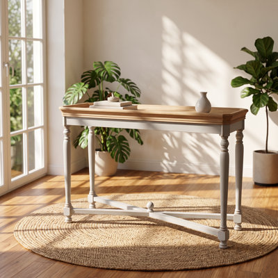 Table console Alcott en sapin massif, dimensions : 107 cm (L) x 36 cm (P) x 77 cm (H)