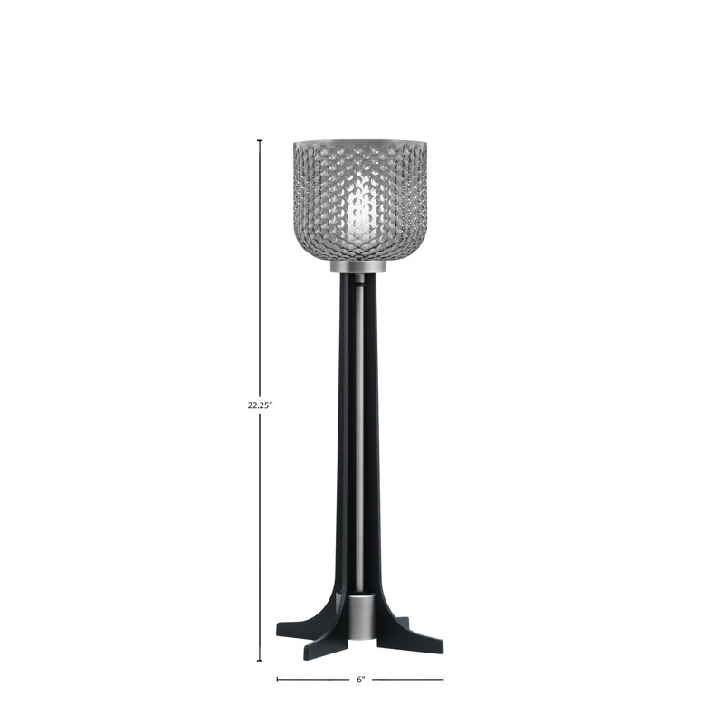Lampe de table Manyah, Graphite / noir mat, Fumée