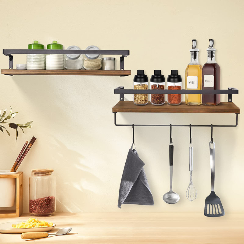 Bellah Floating Shelf, Rustic Brown