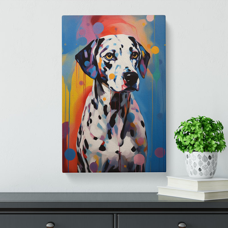 Dalmation Gestural - Print, 60cm H x 40cm W x 3cm D