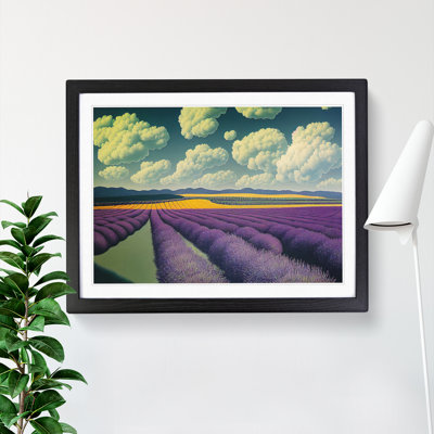 Luscious Lavender Flower Field - Single Picture Frame Print